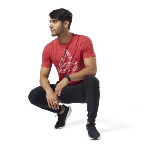 Reebok One Series Training Black Ice T Shirt Herren - Rot - DE 804-NJP